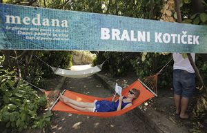 The reading room in Medana, a small village in the town of Brda (Collio) on the border with Italy, hosts poets from around the world invited to the <!--LINK'" 0:347--> 2009