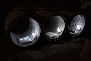 <i>Personal readings</i> by Spanish group Luzinterruptus, <!--LINK'" 0:600-->, 2010