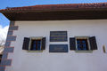 Two memorial plaques are built in the entrance façade of <!--LINK'" 0:1169-->, commemorating the birth of <!--LINK'" 0:1170--> and Archbishop <!--LINK'" 0:1171-->, 2013