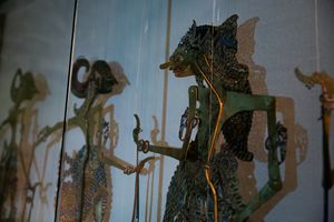 Shadow puppets featured in the permanent exhibition <i>Between Nature and Culture</i>, <!--LINK'" 0:15-->.