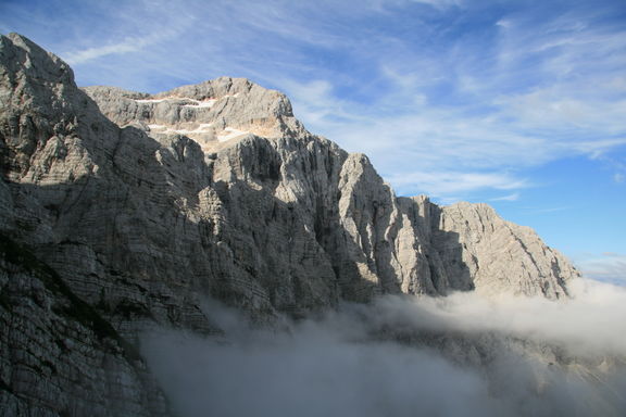 The North face of Triglav observed from Tominšek trail, Triglav National Park