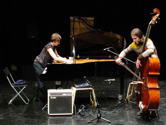 Neža Naglič and Jošt Drašler at the Sound Disobedience festival in 2012