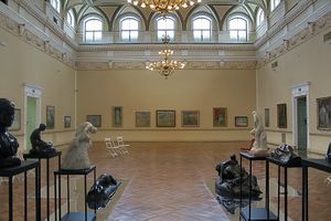 <i>Slovene Impressionists and their Time 1890â1920</i> exhibition at the main gallery hall of the <!--LINK'" 0:318--> in Ljubljana, 2008â2009.