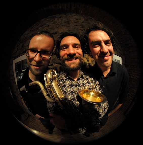 Vasko Atanasovski Trio group portrait by Matjaž Vrečko, 2010