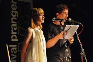 Youngsters read the Pranger poets' work at the <!--LINK'" 0:294-->, <!--LINK'" 0:295--> 2015