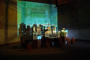 <i>Everything is Not in Its Right Place</i>, sculpture made by Milne Kyle (US), exhibited at <!--LINK'" 0:258-->, 2012
