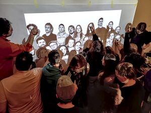 The workshop A Portrait Is For Not Being Alone, 2023.