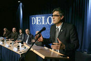 Delo Newspaper hosting a round table, 2010