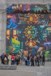 <!--LINK'" 0:34-->: <i>Another Future Entirely</i>, multimedia art and reserch project. Guided tour for students, MFRU 2023. Author: Mitja Lorenčič