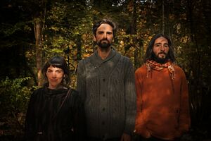 <!--LINK'" 0:19-->, a mystical entity self-described as an imaginary folk act representing the rural underground, photographed by Uroš Abram, 2021