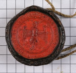 Seal from a manuscript specimen of the collection kept at the <!--LINK'" 0:376--> in <i>Gruber Palace</i>