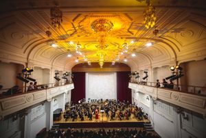 The Maribor Festival Orchestra (each year set up especially for the festival) performing in the <!--LINK'" 0:260--> at the <!--LINK'" 0:261-->, 2015