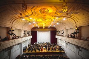 The Maribor Festival Orchestra (each year set up especially for the festival) performing in the <!--LINK'" 0:168--> at the <!--LINK'" 0:169-->, 2015