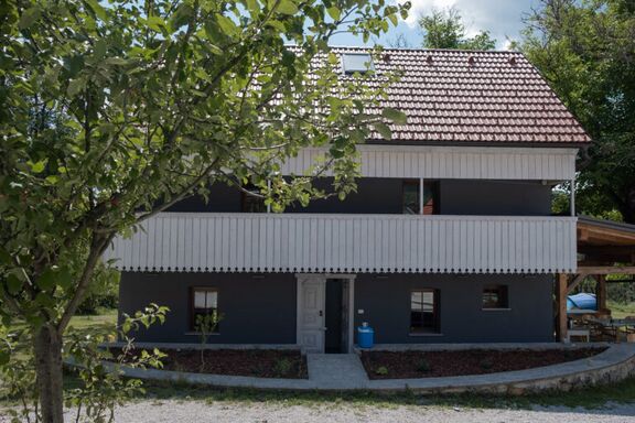 The little house at the Krušče Creative Artist Center.