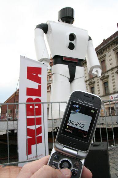 Robovox - your vote an interactive sound installation by Martin Bricelj installed in Maribor public space for 4 days during the 7th KIBLIX Linux IT Festival 2007