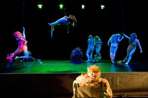 <i>Marcipan ali pleksi</i> [Marzipan or plexi], contemporary dance production choreographed by <!--LINK'" 0:62-->, premièring at <!--LINK'" 0:63-->, produced by <!--LINK'" 0:64--> 2009