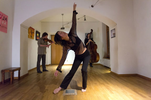 Naoko Mashiba dance concert at Asylum Studio, KUD Mreža, 2016