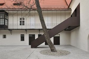 A detail of the inner courtyard of <!--LINK'" 0:284-->, as designed by the mansions renovators, the acclaimed bureau <!--LINK'" 0:285-->, 2013
