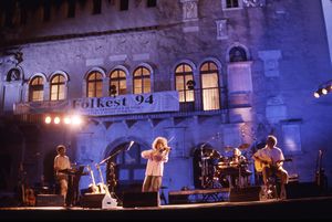 Angelo Branduardi (Italy) performing at <!--LINK'" 0:106-->, Tito Square, Koper-Capodistria, 1994