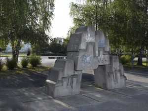 <!--LINK'" 0:187--> sculpture in concrete, part of the <!--LINK'" 0:188-->, 1973
