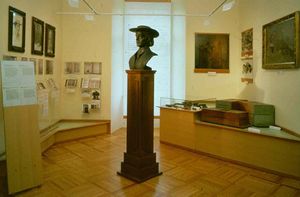 The bust of <!--LINK'" 0:79--> (1734-1773), the beekeeping mentor, at the <!--LINK'" 0:80-->