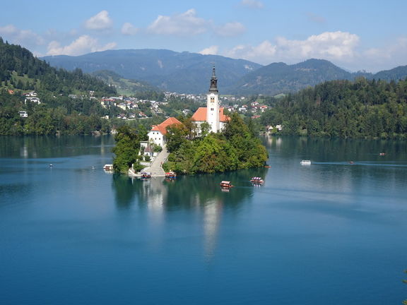 The church on Bled Island was built in its current form near the end of the 17th century. While it served as a pilgrim's destination for several centuries, nowadays it mostly serves as a very popular tourist spot.