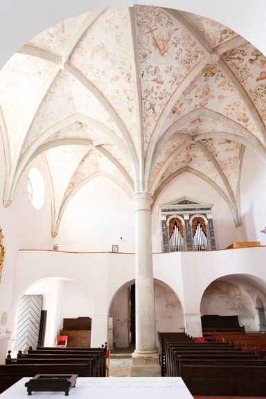 Interior of Church of St Pancras, Stari trg near Slovenj Gradec, 2019.