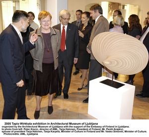 Tapio Wirkkala, one of the most influential Finnish designers of the 20th century, Exhibition, held at <!--LINK'" 0:28-->, 2005