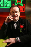 Nani Poljanec, alias Don V. Corleone, in the Hri-bar Show, a satirical evening programme on Slovenian National Television, 2007
