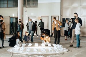 Opening of the exhibition <i>A Letter to the Future</i> at the former MTT textile factory in Maribor, 8th <!--LINK'" 0:60--> 2021.