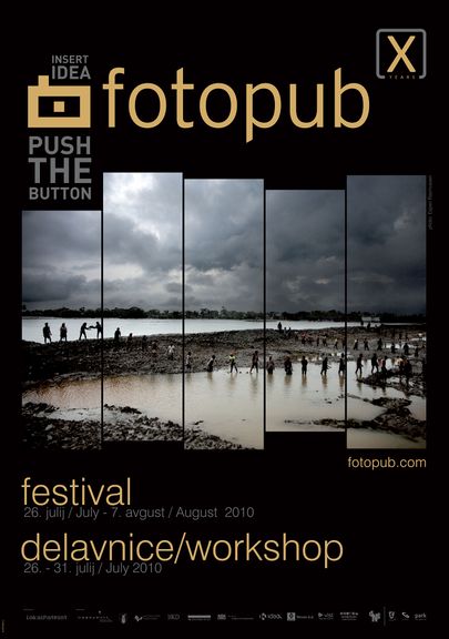 Poster advertising the 2010 Fotopub Festival of Documentary Photography