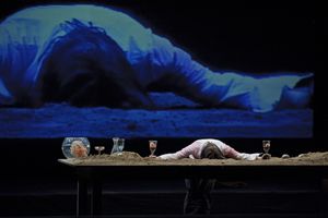 Mojtina Jurcer in the <i>Medea's Scream</i>, <!--LINK'" 0:129-->, performed at Montenegrin National Theatre in Podgorica, 2011