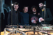 The Game - interactive sound installation and the production team, Osmo/za, 2017.
