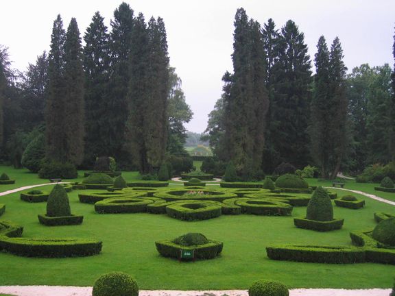 French park in the Arboretum Volčji Potok, located near Kamnik