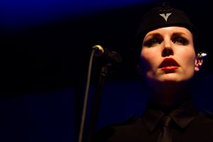 <!--LINK'" 0:137-->, a vocalist preforming with the <!--LINK'" 0:138--> group in concert at <!--LINK'" 0:139--> in Ljubljana, 2012