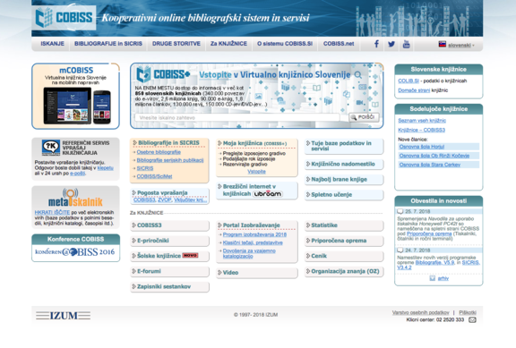 COBISS - Slovene Virtual Library (website).png