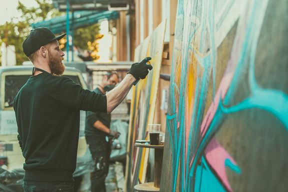 Organised graffiti sessions undertaken under the auspices of UD Festival, 2016