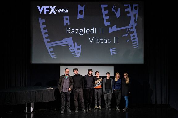 The festival team of the International Festival of Experimental Audiovisual Practices V-F-X Ljubljana in 2023. Author: Asiana Jurca Avci