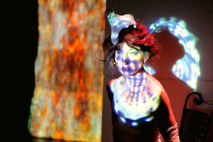 Performance/installation based on the poetry collection <i>Slashes in Gold</i> by <!--LINK'" 0:187--> <i>BS-LP: Being One's Own Translation</i> [BS-LP: Biti svoj lastni prevod], directed by <!--LINK'" 0:188-->, produced by <!--LINK'" 0:189-->, 2010