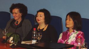 <!--LINK'" 0:18-->, authors invited to the the literature symposium <i>Exophonie – Schreiben in anderen Sprachen</i>: Maja Haderlap, Julya Rabinowich, and Yoko Tawada, 2010