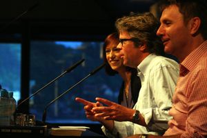 Literary event with American author Jonathan Franzen at <!--LINK'" 0:34--> dom during <!--LINK'" 0:35-->, 2010