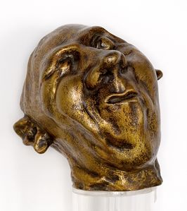 <i>Veno Pilon</i>, a portrait in bronze by <!--LINK'" 0:116-->, 1925. Spazzapan was Pilon's contemporary whose works and documents are also housed at the <!--LINK'" 0:117--> Collection.