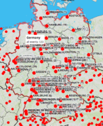 Online version (printscreen) of interactive Culture from Slovenia World Map, featuring events in Germany. Collected 2010–2018 by Ljudmila Art and Science Laboratory for the Culture.si database of events worldwide.