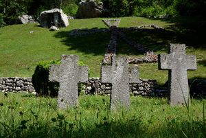 World War I Military Cemetery in Soča village. More than 1.400 soldiers are buried in this Austro-Hungerian cemetery. <!--LINK'" 0:494-->, 2014