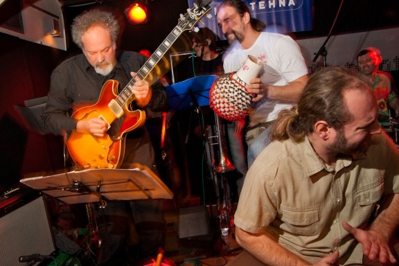 Croatian band Cubismo[cubism] plays a Latin Jazz concert at the Jazzon Award in LokalPatriot, 2010