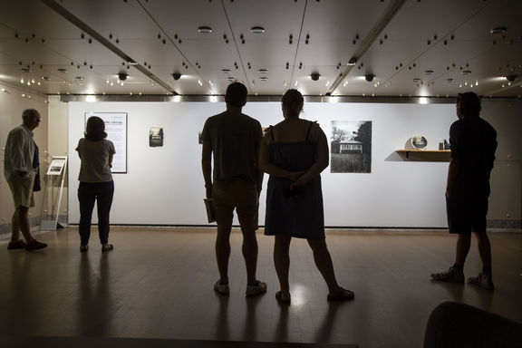 Photonic Wall, Katja Goljat and Andrej Firm's exhibition at Cankarjev dom, Cultural and Congress Centre, 2018.