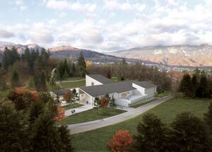 A visualisation of Muzej Lah by David Chipperfield Architects.