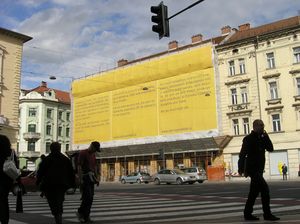Part of the <i>Izbrisan16let.si</i> (<i>TheErased16years</i>) project by <!--LINK'" 0:383-->, set at various locations around the city of Ljubljana, 2008