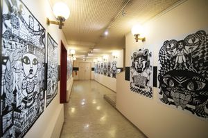 The exhibition by <!--LINK'" 0:212-->'s artist in residence, comic artist, illustrator, animator and musician Caroline Sury at <!--LINK'" 0:213-->, 2017.