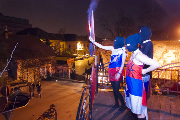 The Revolting Women Social Workers present their calendar I Want My Part Of The History! at the Metelkova mesto Autonomous Cultural Zone, A - Infoshop, in the scope of the International Feminist and Queer Festival Red Dawns in 2014